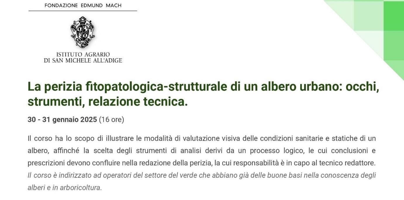 La perizia fitopatologica-strutturale di un albero urbano: occhi, strumenti. relazione tecnica - Fondazione E. MACH