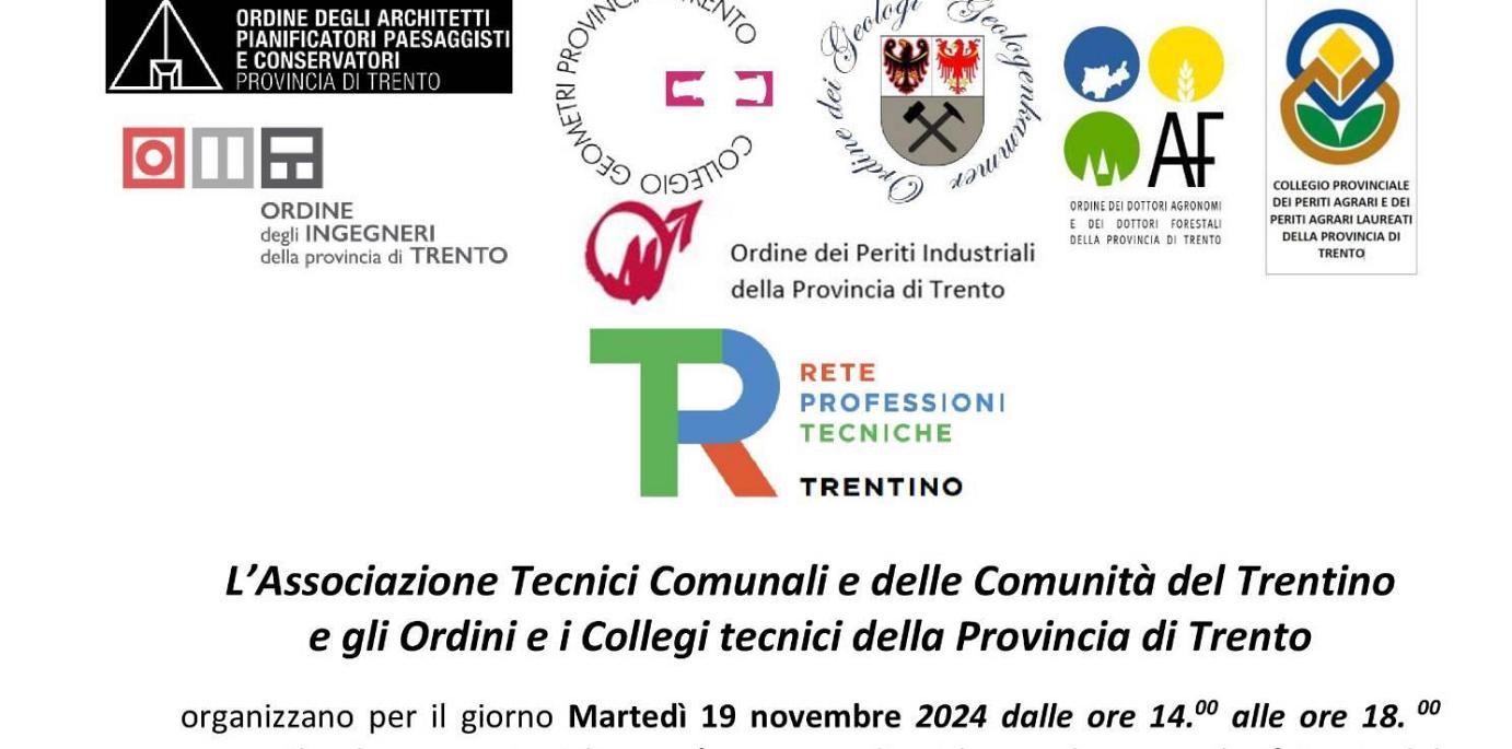 Seminario sulla Carta di Sintesi della Pericolosità, 19 novembre 2024 ore 14.00 presso centro Erickson  Gardolo di Trento